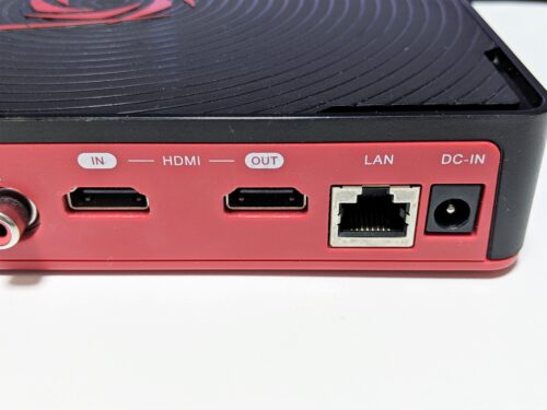 AVerMedia AVT-C285 本体のHDMI・LAN・電源端子