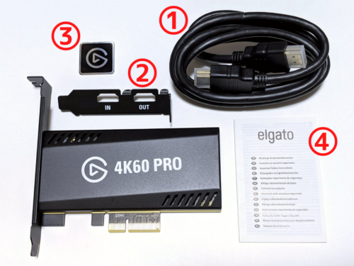 Elgato 4K60 Pro MK.2本体と付属品